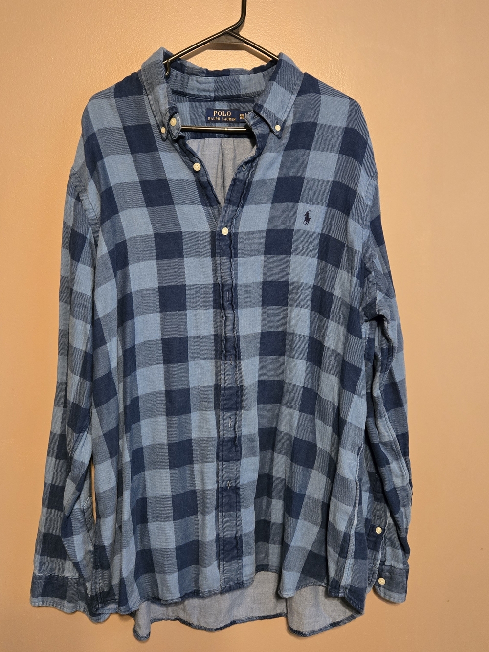 Ralph Lauren Blue Check Cotton Button-Down Shirt